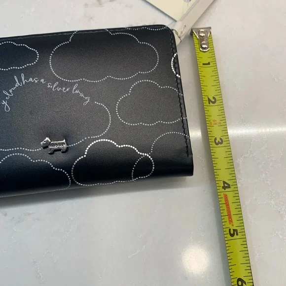 NEW RADLEY LONDON Scottie Dog Black Wallet Silver Clouds - Picture 5 of 7